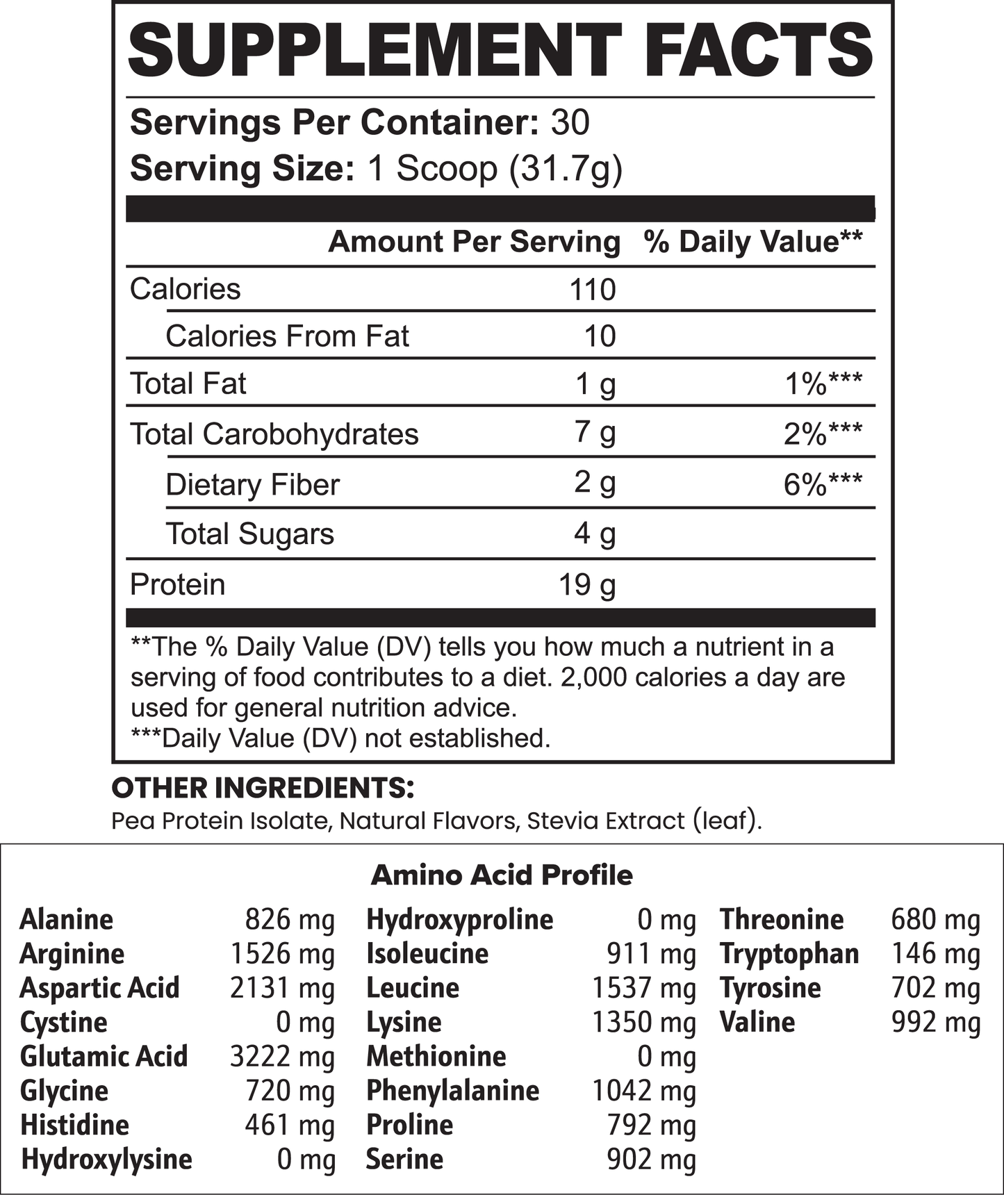 Vegan Pea Protein Isolate (Chocolate)